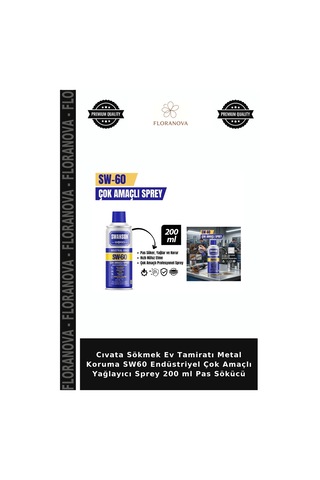 Cıvata Sökmek Ev Tamiratı Metal Koruma Sw60 Endüstriyel Çok Amaçlı Yağlayıcı Sprey 200 Ml Pas Sökücü
