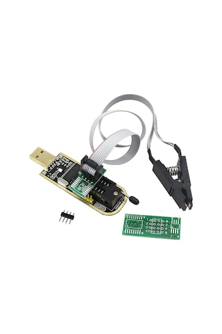 CH341A 24 25 Serisi BIOS USB Programcı Modülü & 93CXX / 25CXX / 24CXX İçin SOIC8 SOP8 Test Klipsi