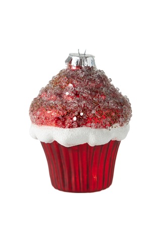 Red Cupcake Ağaç Süsü 10 Cm