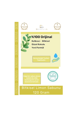 Lüks %100 Doğal Güzel Kokulu El Yüz Saç Vücut Cilt Orijinal Bitkisel Limon Sabunu 120g - 3 Adet Karışık