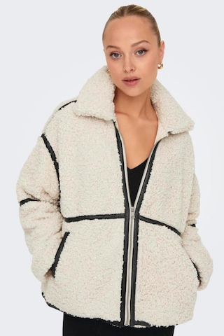 Only 15322440 Onlparıs Teddy Jacket Lıfe Otw Cc Kadın Ceket White Sand Black