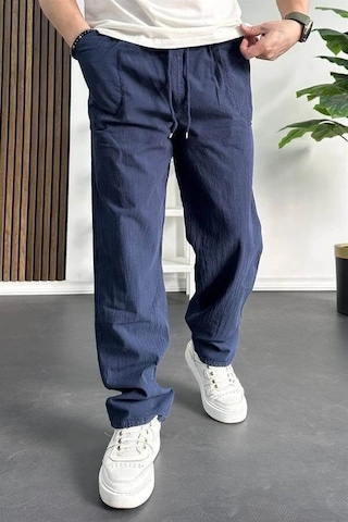 Edwox Erkek Baggy Kalıp Pantolon Lacivert Edw130