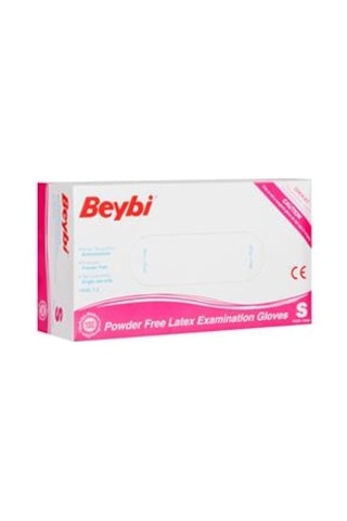 Beybi Lateks Pudrasız S Small Beden Muayene Eldiven 100lü Paket