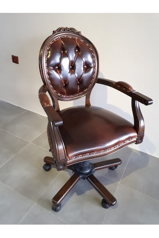 Byoguzfurniture Ahşap Makam Çalışma Koltuğu (510808784)