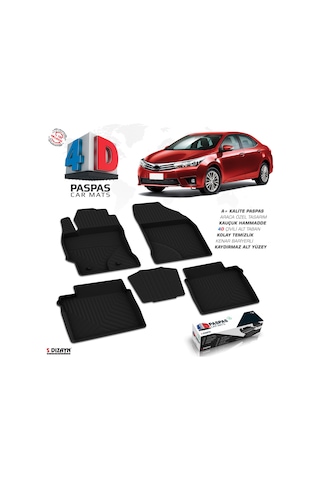 S-dizayn Toyota Corolla 4d Havuzlu Paspas 2013-2018 A+kalite