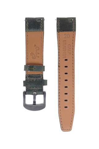 Fro Lw38-43 20 Mm Hakiki Deri Spor Yeşil Kordon Silver Toka