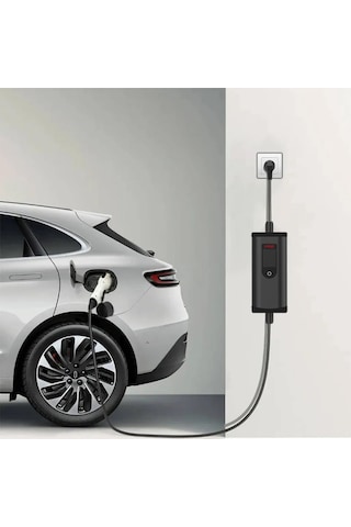 Mioji 3.5KW / 16A 2.4'' LCD Ekran IP65 Suya Dayanıklı Taşınabilir Elektrikli Araç Şarj Cihazı