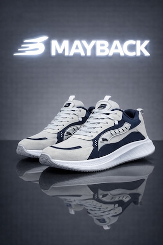 Mayback Erkek Spor Günlük Yazlık Ortopedik Ayakkabı Gri - Lacivert