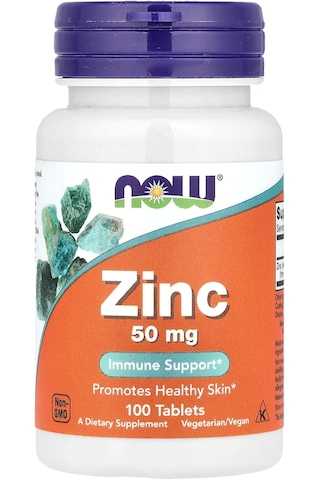 Now Foods Zinc Çinko Demir 50 Mg, 100 Tablet