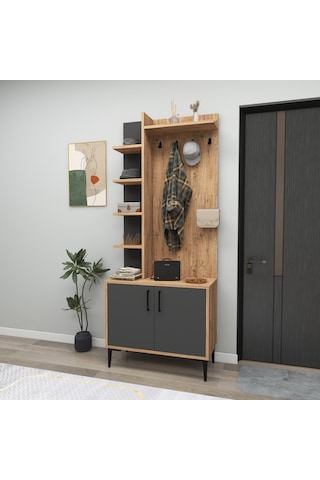 Arnetti Askılı Julendor Portmanto, Atlantik Çam Antrasit