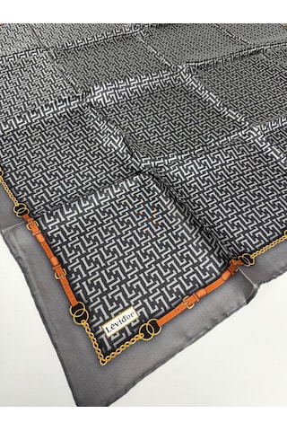 Levidor Twill İpek Eşarp-0943 Füme