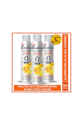 Serum Boost Cilt Tonu Eşitleyici Kadın Sprey Deodorant Alüminyum&alkol İçermez 3x150 Ml