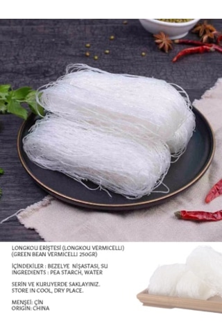 Longkou Bezelye Eriştesi Longkou Green Bean Vermicelli 250 G