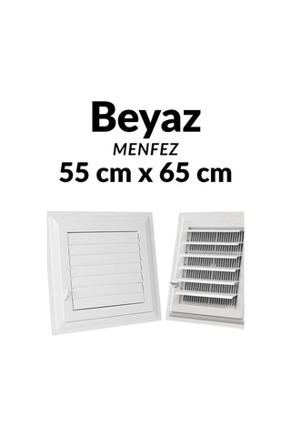 Beyaz 55 X 65 Cm Havalandırma Menfezi Banyo Menfezi Wc Baca Kapağı Tuvalet Menfezi Plastik Panjur