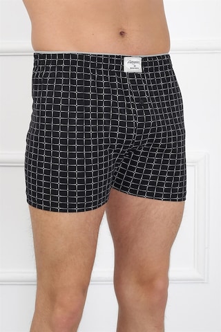 İbrahim Burak Etiler Collection Moda Çizgi Erkek Penye Boxer 40080 Siyah