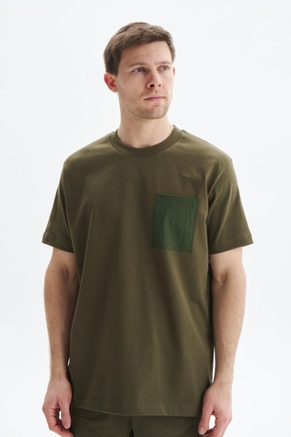 AR-MA Arma Erkek Regular Fit Basic Önden Cepli % 100 Pamuk Süprem Bisiklet Yaka Tişört Y29344449202 Haki