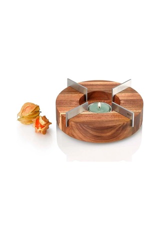 Adhoc Tuto Demlik Isıtıcı Akasya Ağacı 16 Cm Ahşap