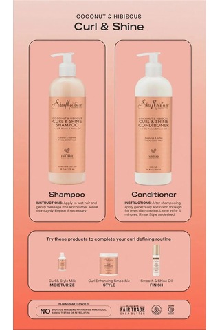 Shea Moisture Coconut & Hibiscus Şampuan Ve Saç Kremi Set 2x710ml Tüm Saç Tipleri