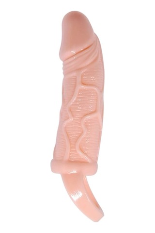 Morgece 3 Cm Dolgulu Titreşimli Damarlı Penis Kılıfı