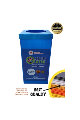 Sıfır Atık Kutusu Baskılı Geri Dönüşüm Kutusu 12 Adet Takım