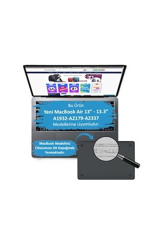 Apple Uyumlu MacBook Air Kılıf HardCase Touch ID A1932 A2179 A2337 Flower04