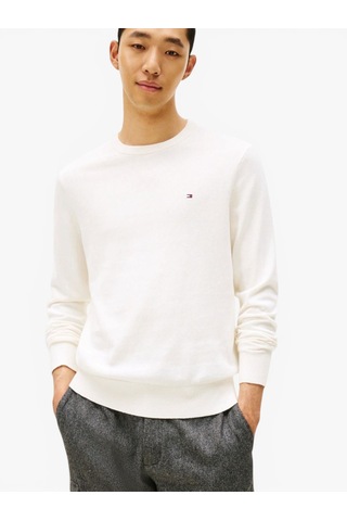Tommy Hilfiger Pıma Org Ctn Cashmere Crew Neck Erkek Sarı Kazak - Mw0mw28046