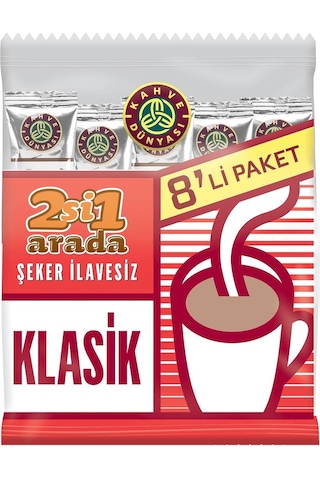Kahve Dünyası 2si1 Arada Klasik Kahve 24'lü 8 x 12 G