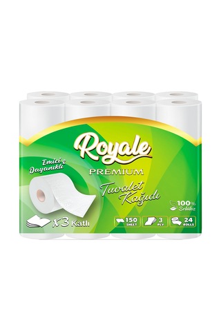 Royale Tuvalet Kağıdı 3 Kat 24 Rulo 3 Paket