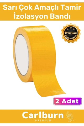 Süper Güçlü Su Geçirmez Sızdırmaz Sarı Renk Çok Amaçlı Tamir İzolasyon Bandı 48mm X 10m 2 Adet