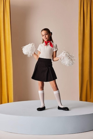 DeFacto Kız Çocuk Basic Düz Gabardin Şort Etek E0643A825SMBK27 Siyah