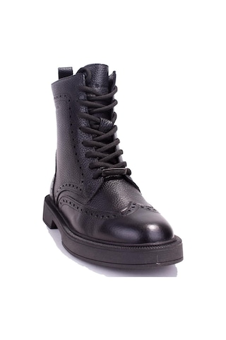 Hammer Jack 8309951 Clee Siyah Ortopedik Günlük Düz Topuk Deri Kadın Bot 001