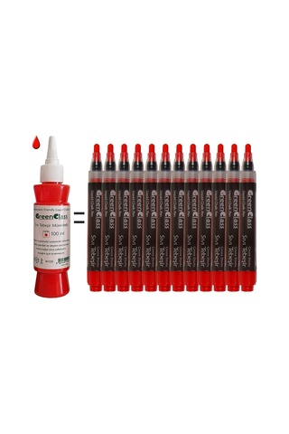 Green Class Mürekkep Seti-Kırmızı 6X100 600 Ml