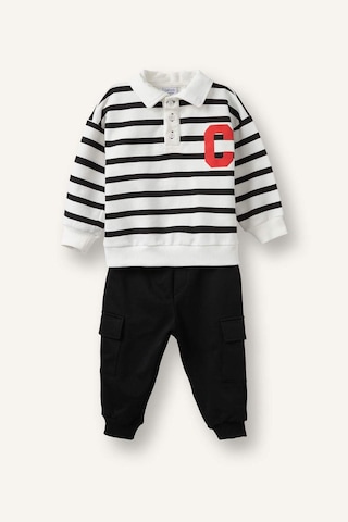 Defacto %100 Pamuk Uzun Kollu Sweatshirt Kargo Cepli Alt 2li Takım Erkek Bebek I0148a526aubk81 Siyah-bk81