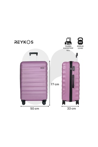 Reykos Rey-way Mürdüm Büyük Boy Valiz Mor