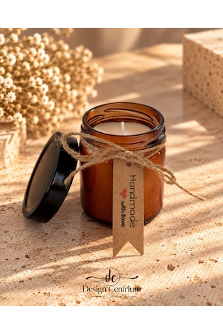 Amber Elegance Amber Kokulu %100 Soya Aromaterapi Wax Mum-200cc Kahverengi