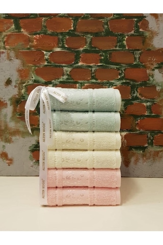 Özdilek Camellia Havlu 6'lı Pembe Krem Mint Çok Renkli