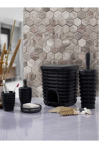 Primanova Palm Gri 5li Banyo Seti M-sas06-07 Gri