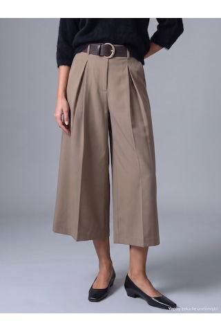 Dilvin 72796 Kemerli Culotte Pantolon-bej