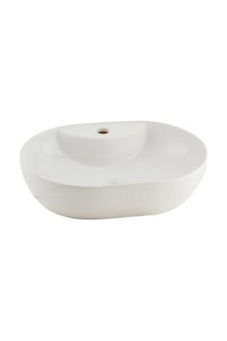 Seramiksan Alto Beyaz Batarya Delikli Tezgah Üstü Lavabo
