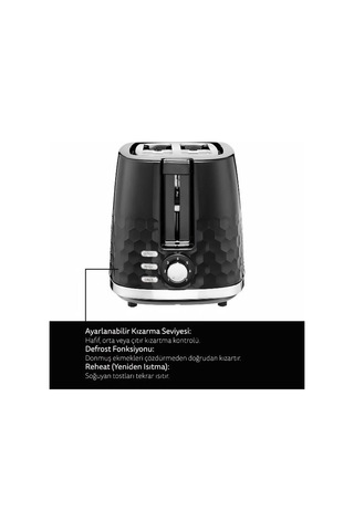 Morphy Richards Hive 850 W 2 Bölmeli Ekmek Kızartma Makinesi