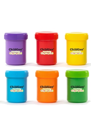 Childgen Süper Yıkanabilir 6'lı Parmak Boya Seti 6 x 50 G