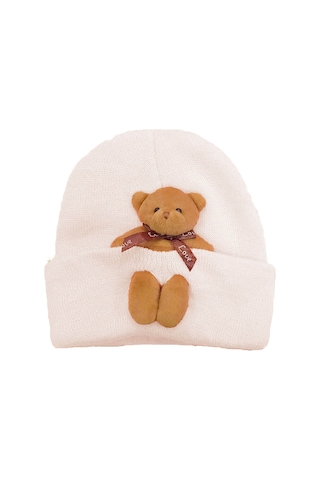 Bebek Çocuk Şapkası Aksesuarlı Triko Esnek Bere 001