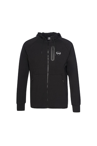 Hummel Nova Zıp Hoodıe Erkek Fermuarlı Ceket Siyah Siyah