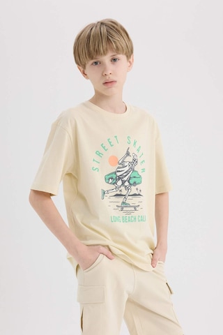 DeFacto Erkek Çocuk Bisiklet Yaka Baskılı Kısa Kollu Tişört E0169A825SMBG354