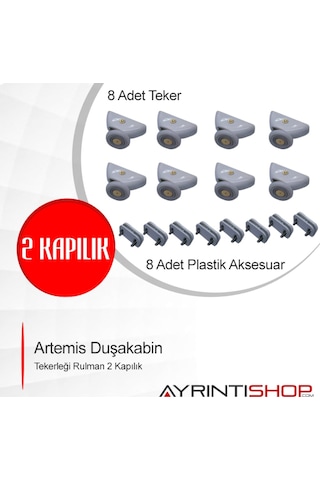 Artemis Duşakabin Teker Rulman 2 Kapılık