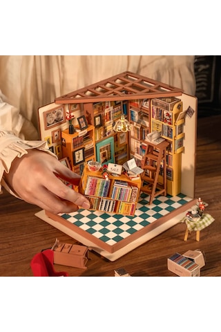 Rolife Sam's Study Library - Kendin Yap Minyatür Maket