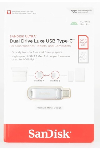 Sandisk Ultra 256 Gb Dual Drive Luxe Type-c 150 Mb/s Usb 3.1 Gen
