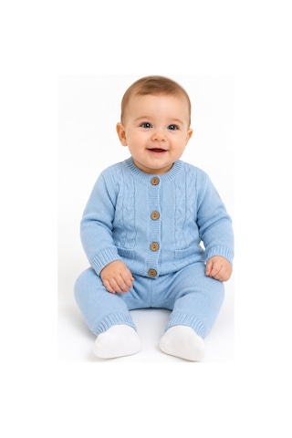 Babyhola Erkek Bebek Triko Takımı 2650 Mavi