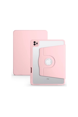 Apple Uyumlu iPad, Pro 11 2024 M4 Mvv83tu/a Mwr83tu/a Termik Kalem Bölmeli Dönebilen Standlı Kılıf Kapaklı Kılıf