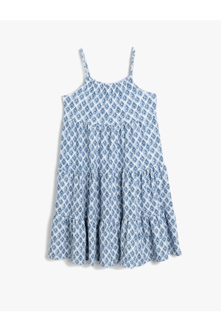 Koton İnce Askılı Etnik Desenli Mini Elbise Ekru Desenli 5skg80005ak Ekru Desenli Ekru